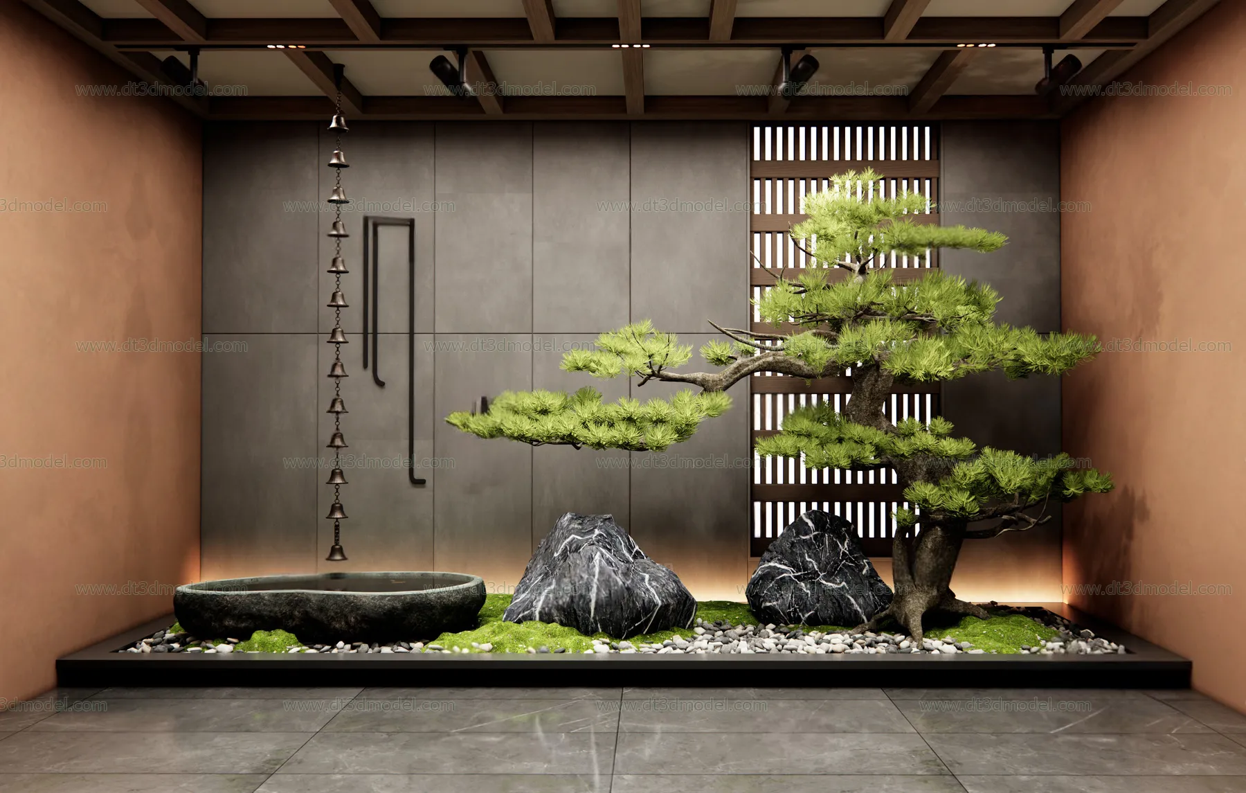 Miniature Garden 3D Scenes - Interior Plants - 086 - VRAY Render