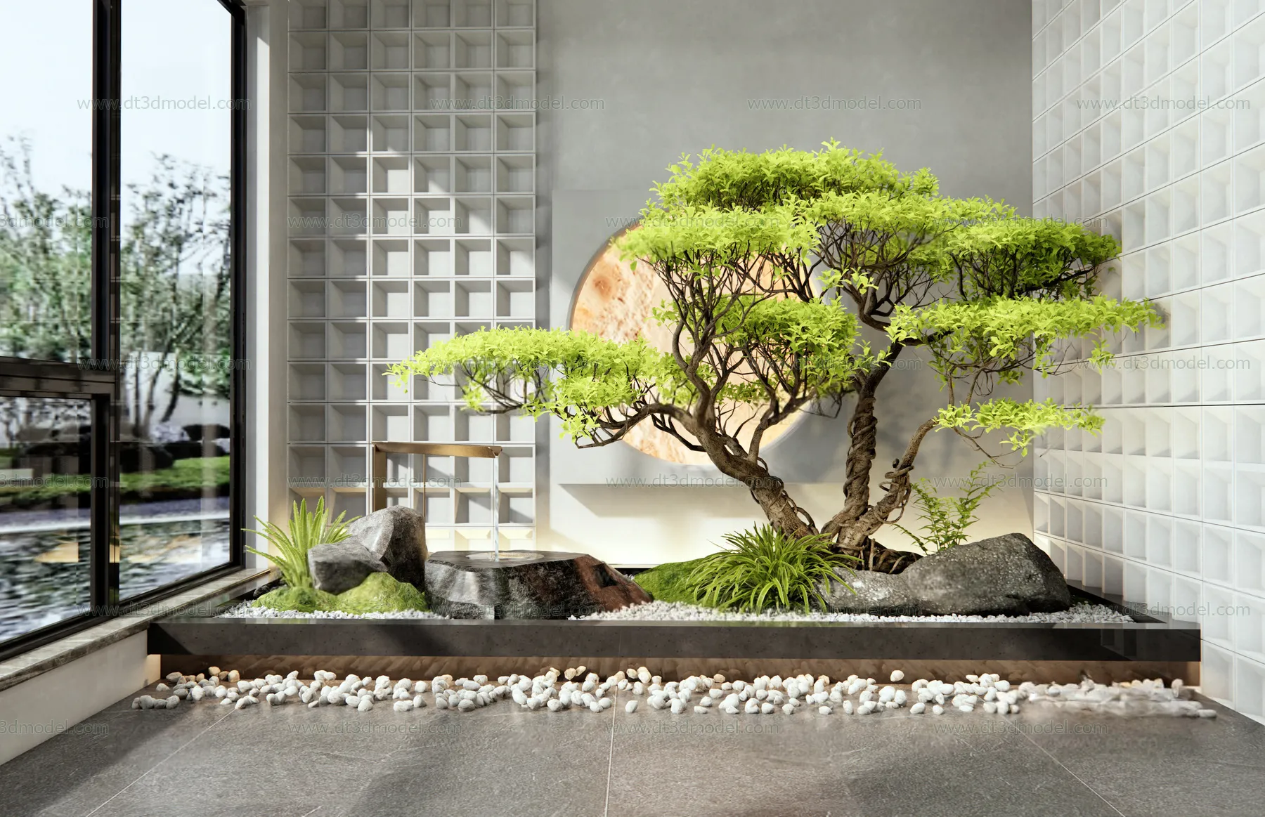 Miniature Garden 3D Scenes - Interior Plants - 091 - VRAY Render