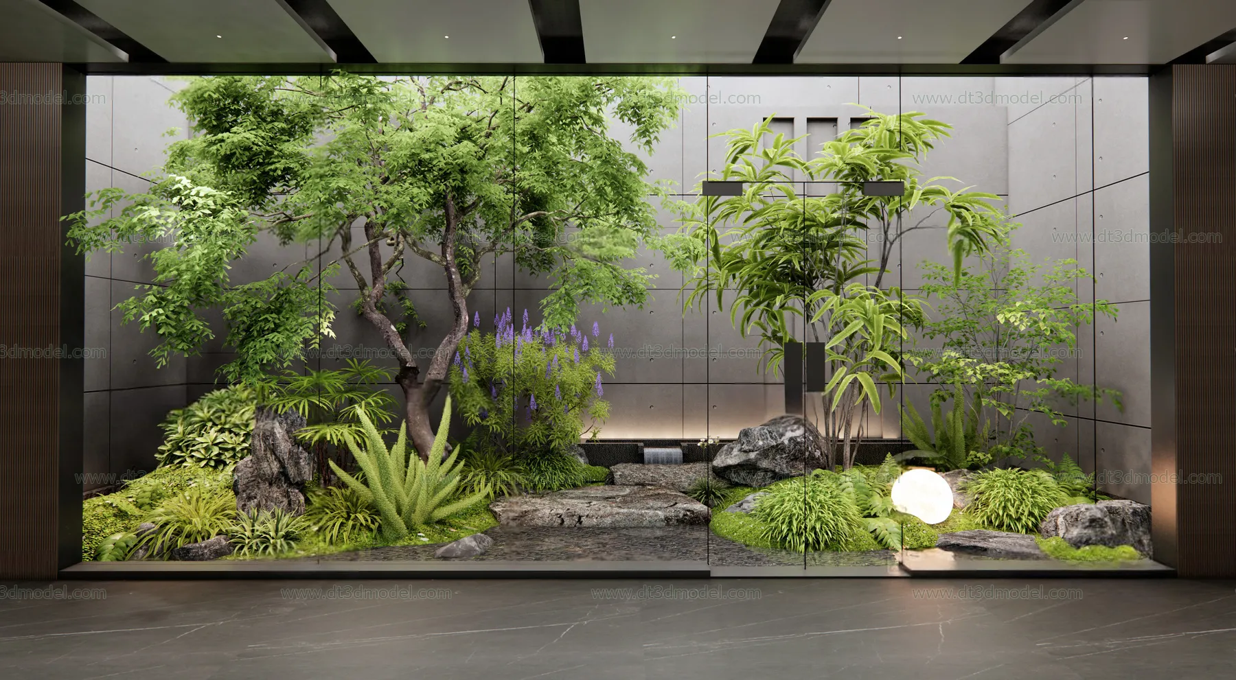 Miniature Garden 3D Scenes - Interior Plants - 093 - VRAY Render