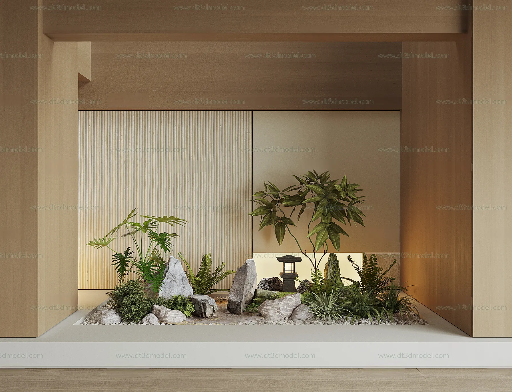 Miniature Garden 3D Scenes - Interior Plants - 099 - CORONA Render