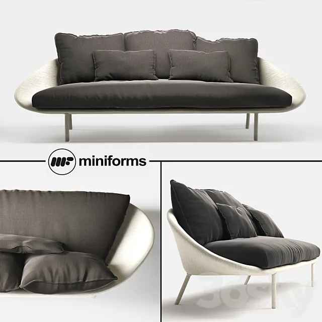 Miniforms LEM-x 3 seater sofa 3D Model