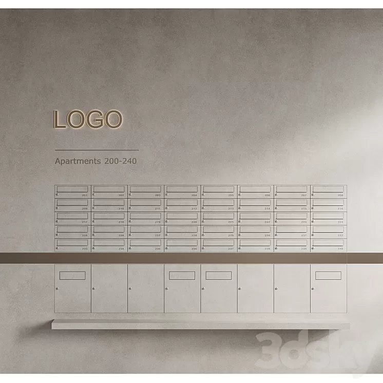 Minimal mailboxes 3D Model Free