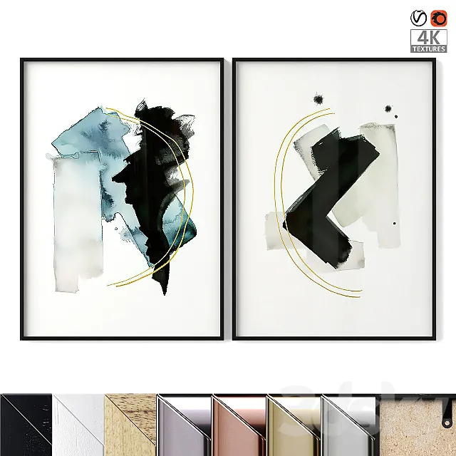 Minimal paintings 3D Model