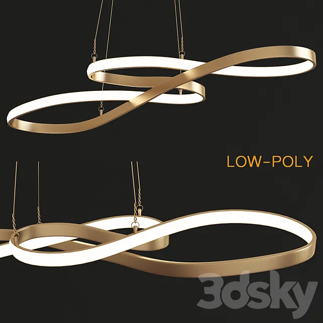 Minimalism DIY Hanging Modern Led 3D Model