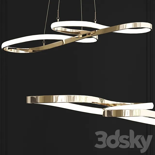 Minimalism DIY Hanging Modern Led 3D Model