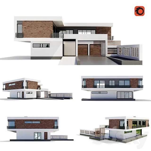 Minimalism villa 3DModel