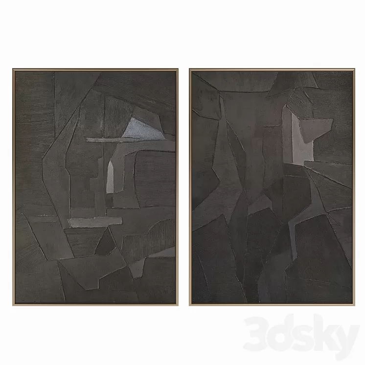 Minimalist Abstract Painting №4 3D Model Free