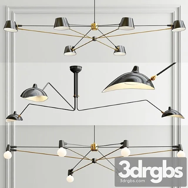 Minimalist chandelier - 3 type 3D Model Free