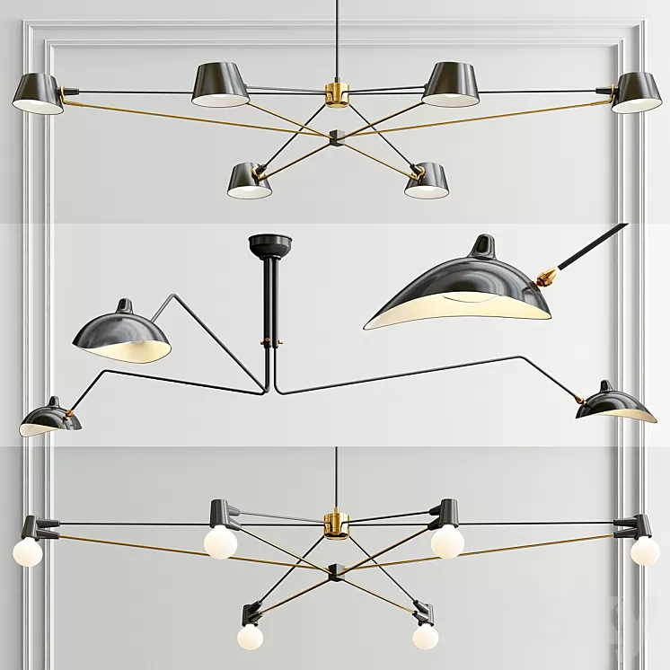 Minimalist Chandelier - 3 type 3D Model