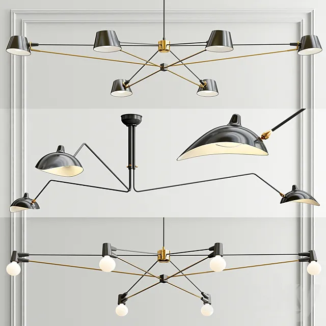 Minimalist Chandelier - 3 type 3DModel