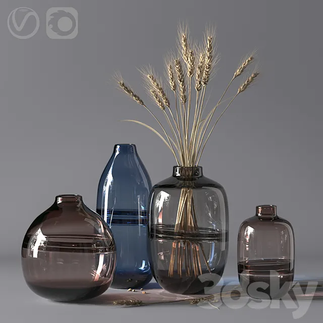 Minimalist Clear Glass Vase 3DModel