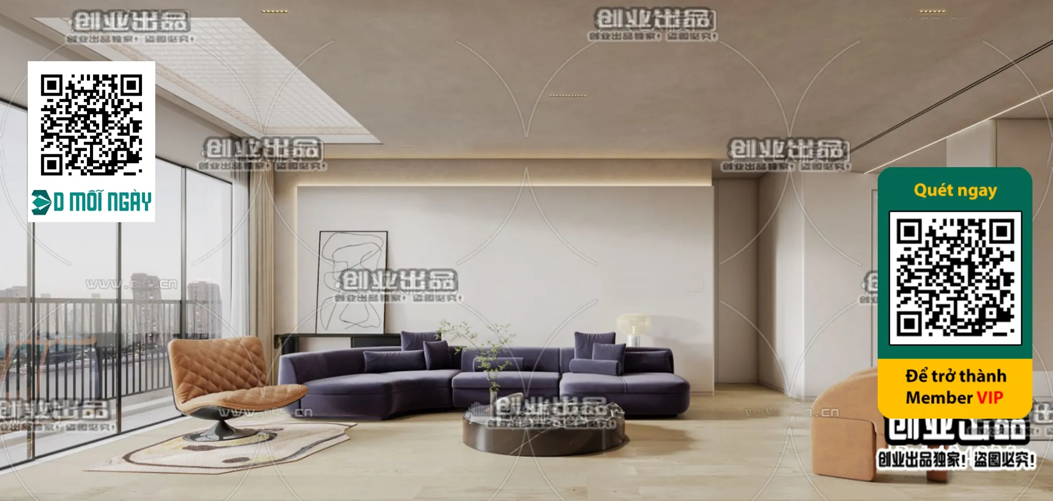 MINIMALIST STYLE - VRAY / CORONA - 3D MODEL - 4399