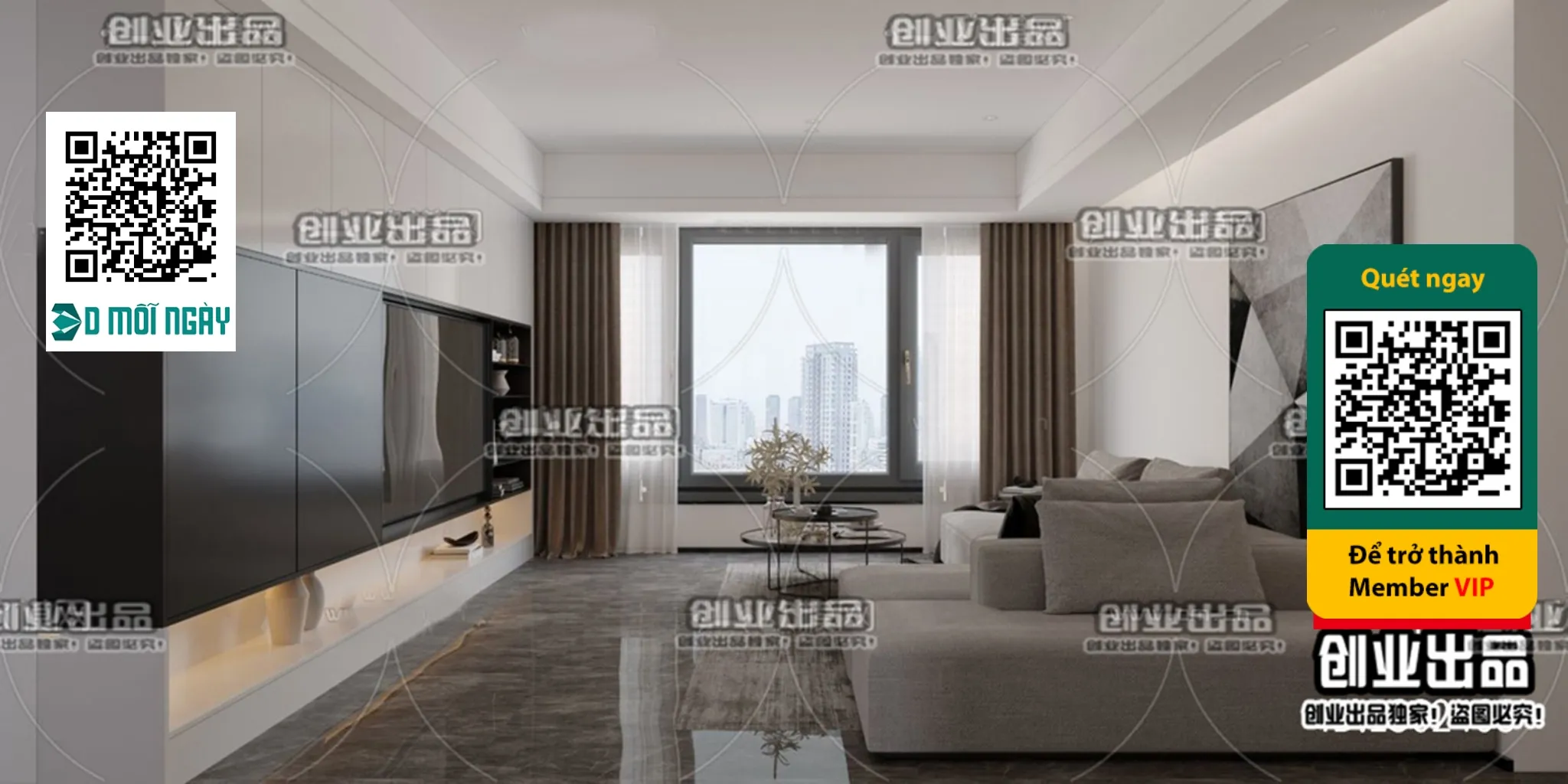 MINIMALIST STYLE - VRAY / CORONA - 3D MODEL - 4404