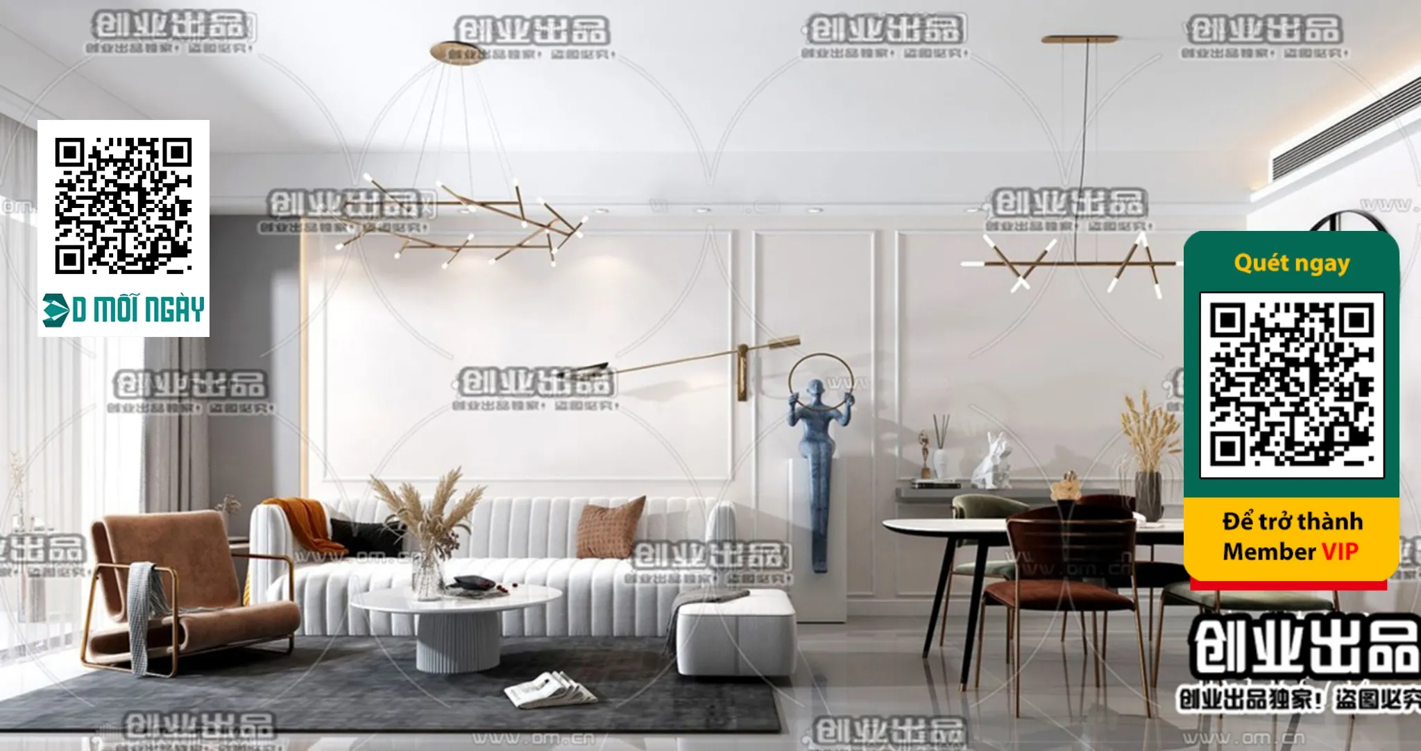 MINIMALIST STYLE - VRAY / CORONA - 3D MODEL - 4405