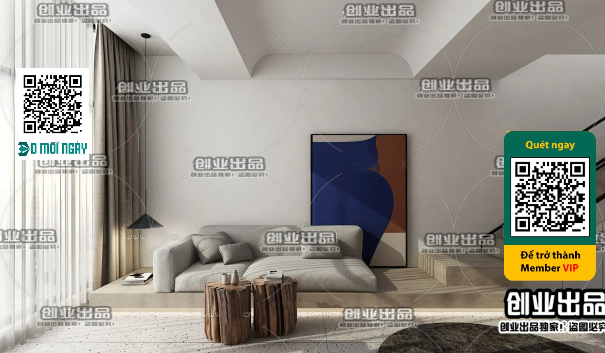 MINIMALIST STYLE - VRAY / CORONA - 3D MODEL - 4406