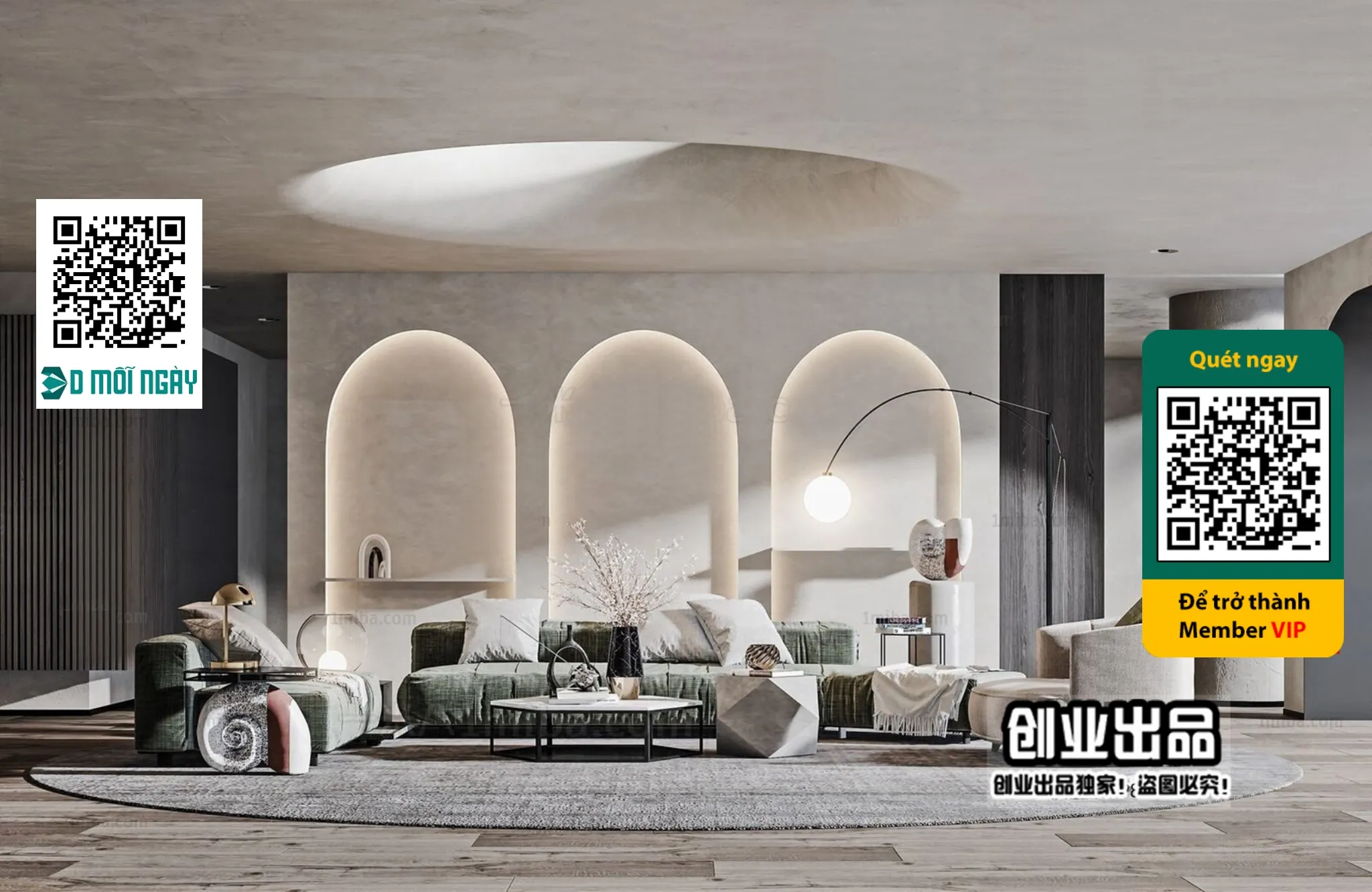 MINIMALIST STYLE - VRAY / CORONA - 3D MODEL - 4409