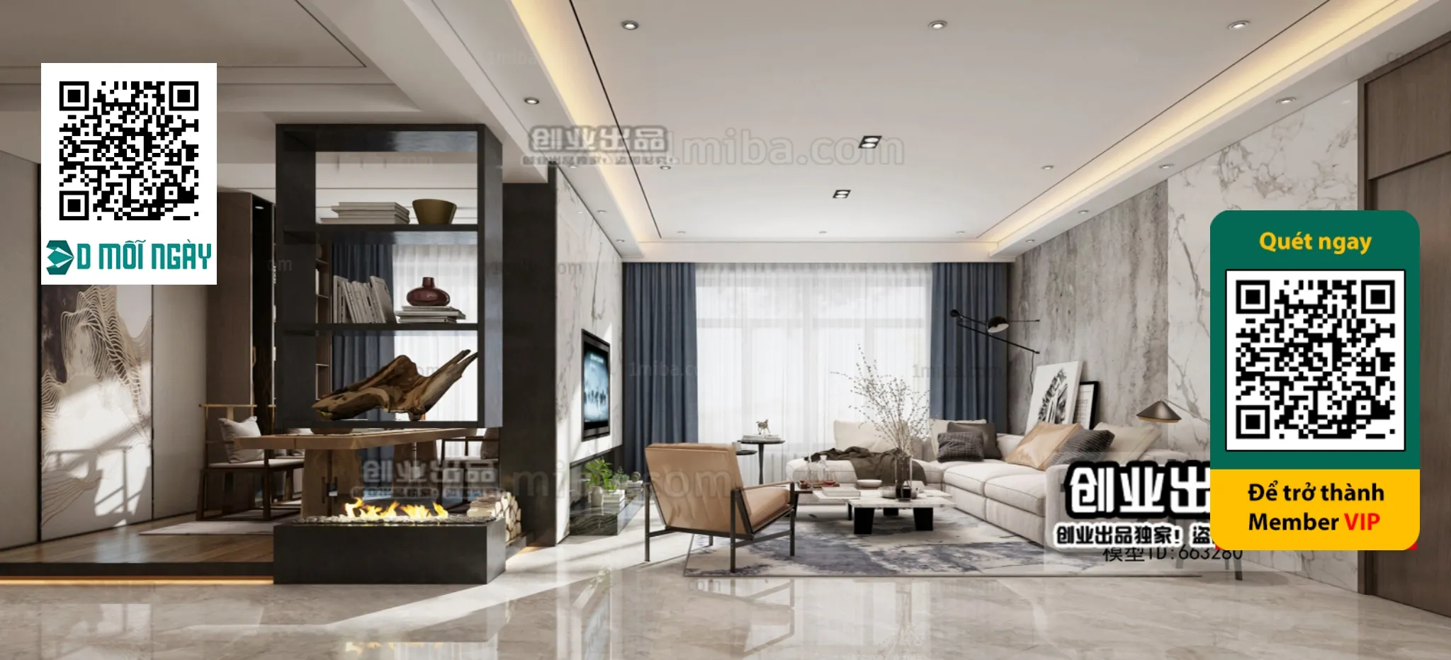 MINIMALIST STYLE - VRAY / CORONA - 3D MODEL - 4411