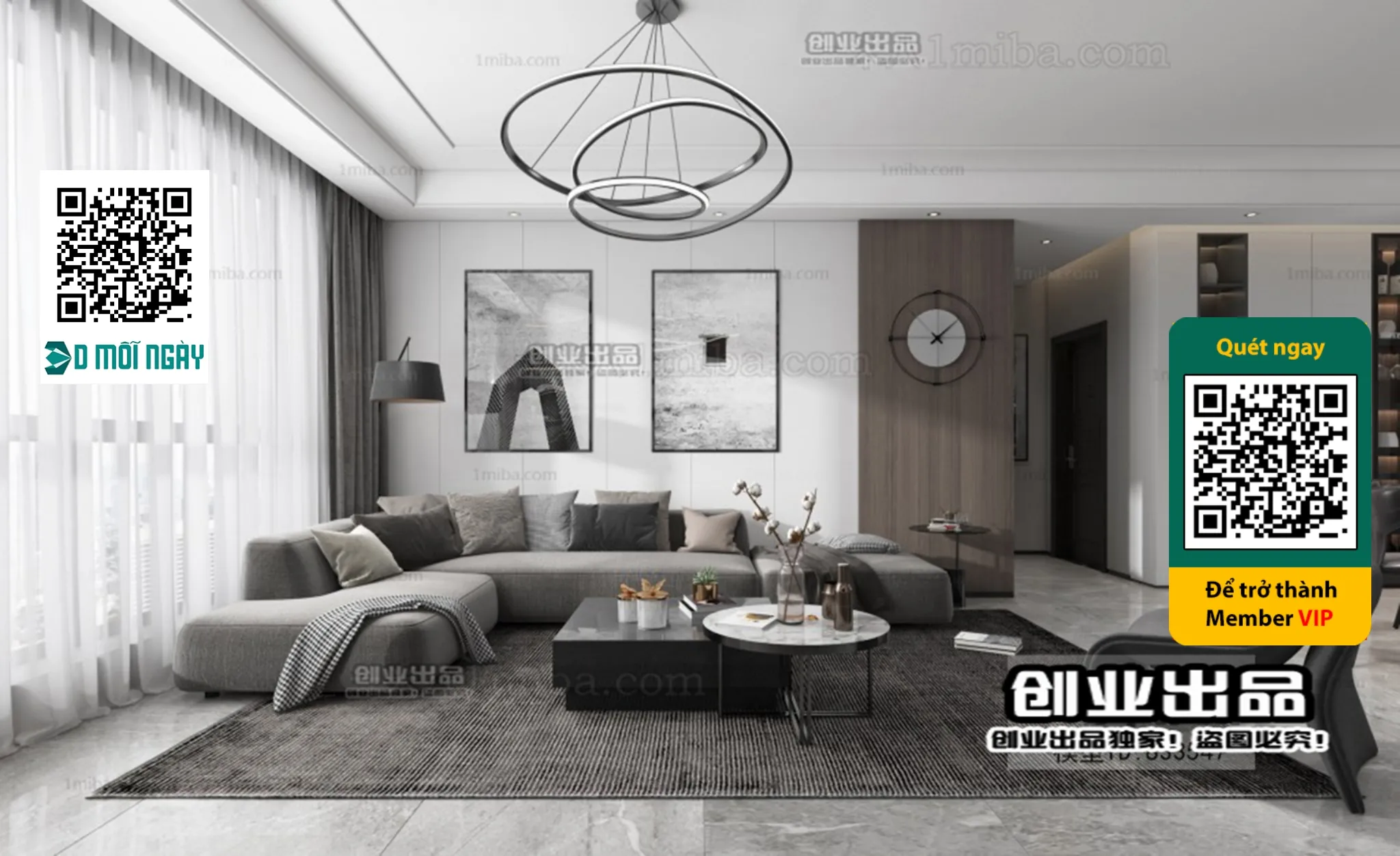 MINIMALIST STYLE - VRAY / CORONA - 3D MODEL - 4413