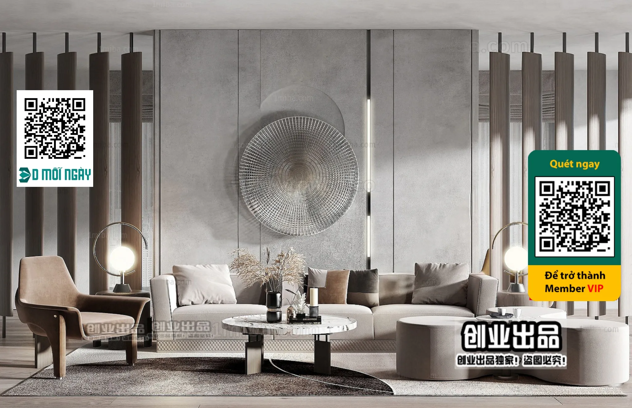 MINIMALIST STYLE - VRAY / CORONA - 3D MODEL - 4420