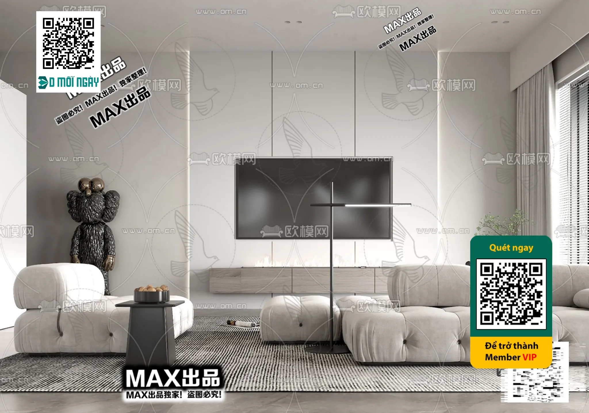 MINIMALIST STYLE - VRAY / CORONA - 3D MODEL - 5033