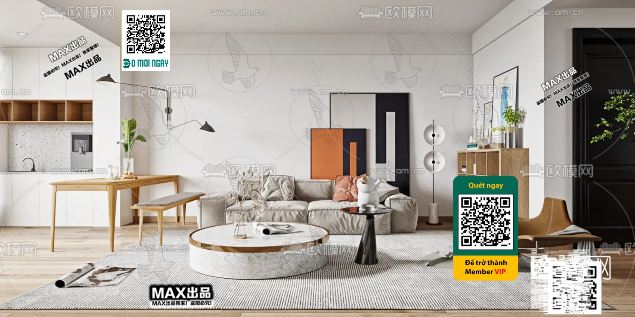 MINIMALIST STYLE - VRAY / CORONA - 3D MODEL - 5034