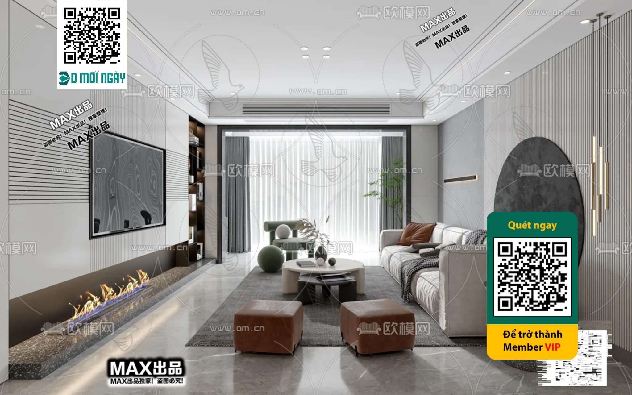 MINIMALIST STYLE - VRAY / CORONA - 3D MODEL - 5043