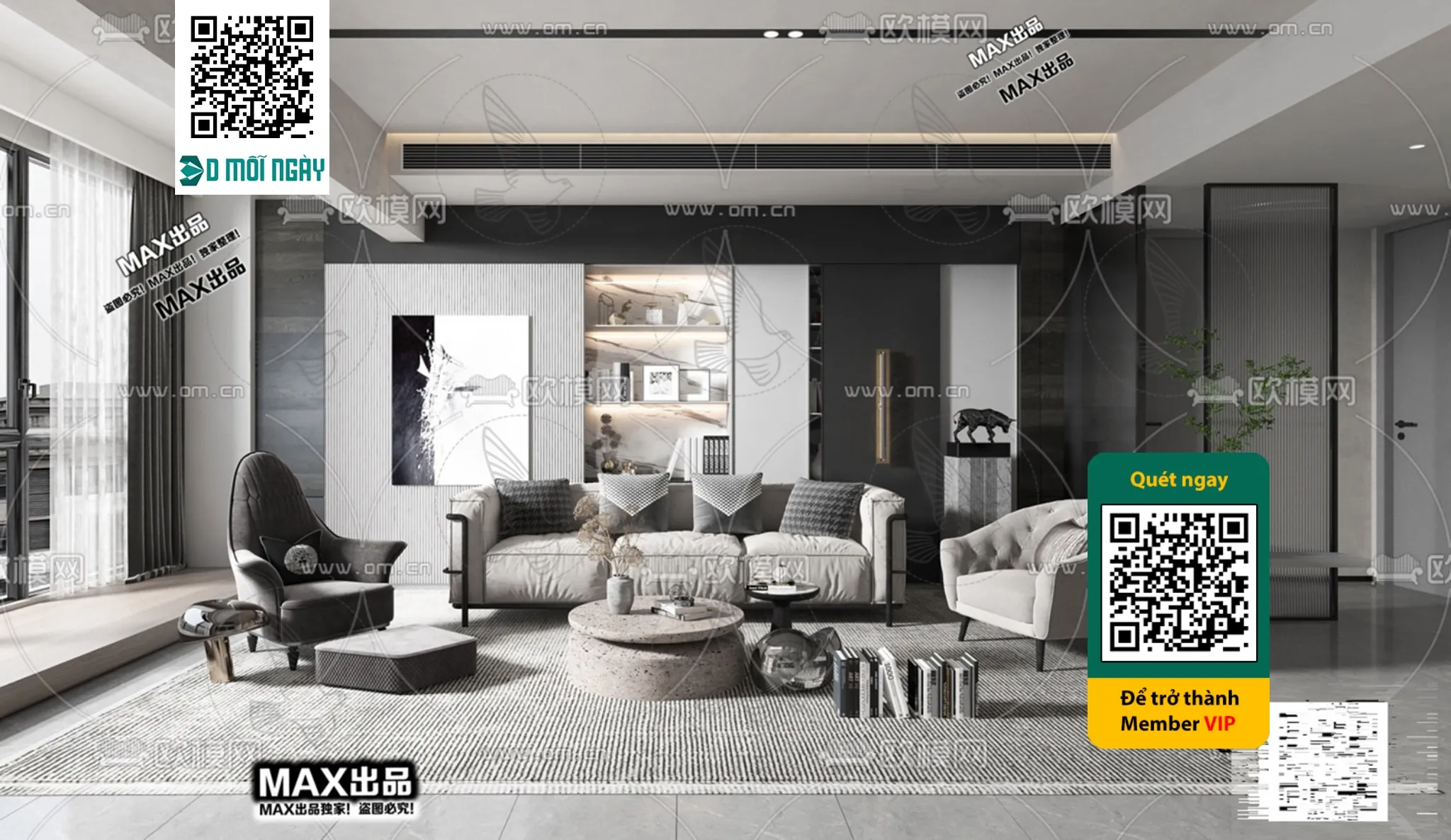 MINIMALIST STYLE – VRAY / CORONA – 3D MODEL – 5044