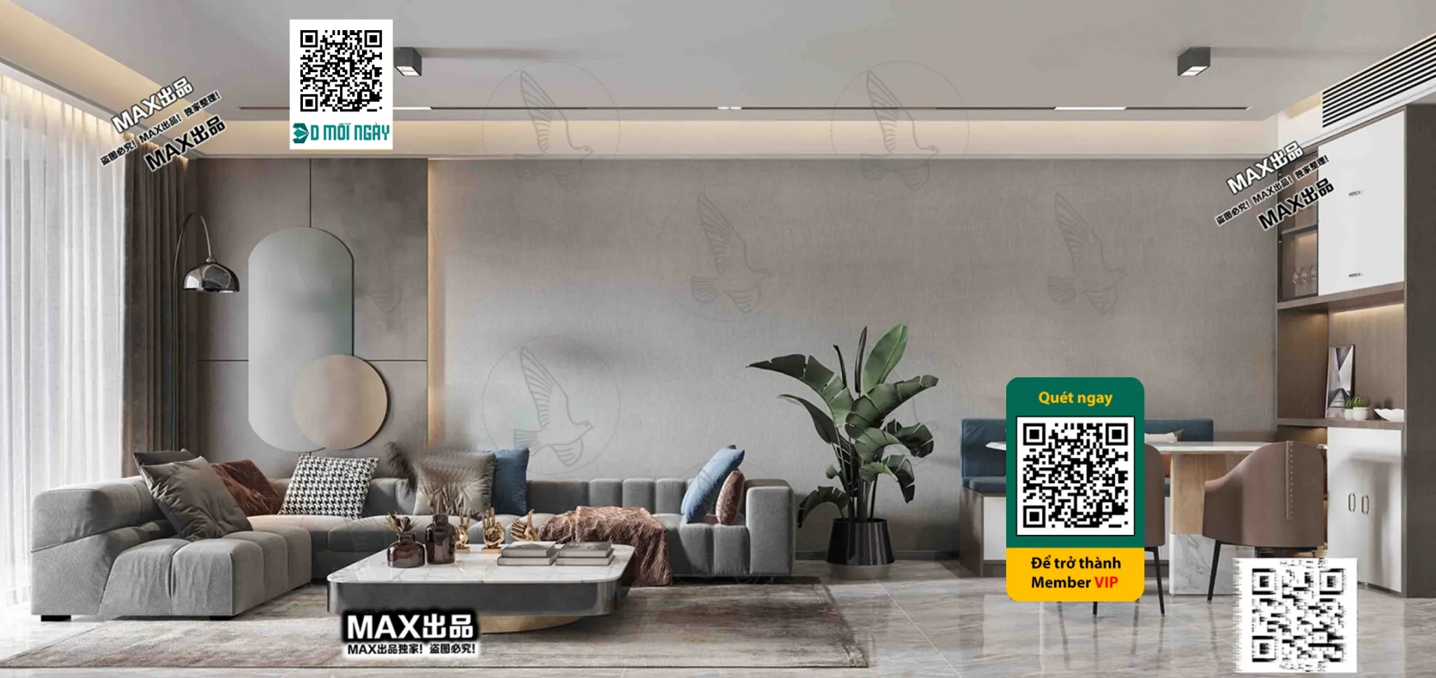 MINIMALIST STYLE – VRAY / CORONA – 3D MODEL – 5062