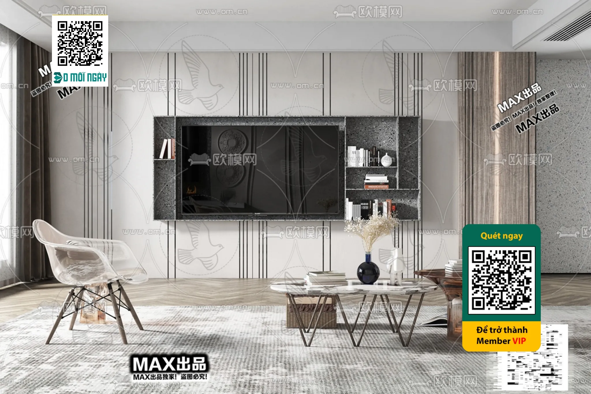 MINIMALIST STYLE - VRAY / CORONA - 3D MODEL - 5069