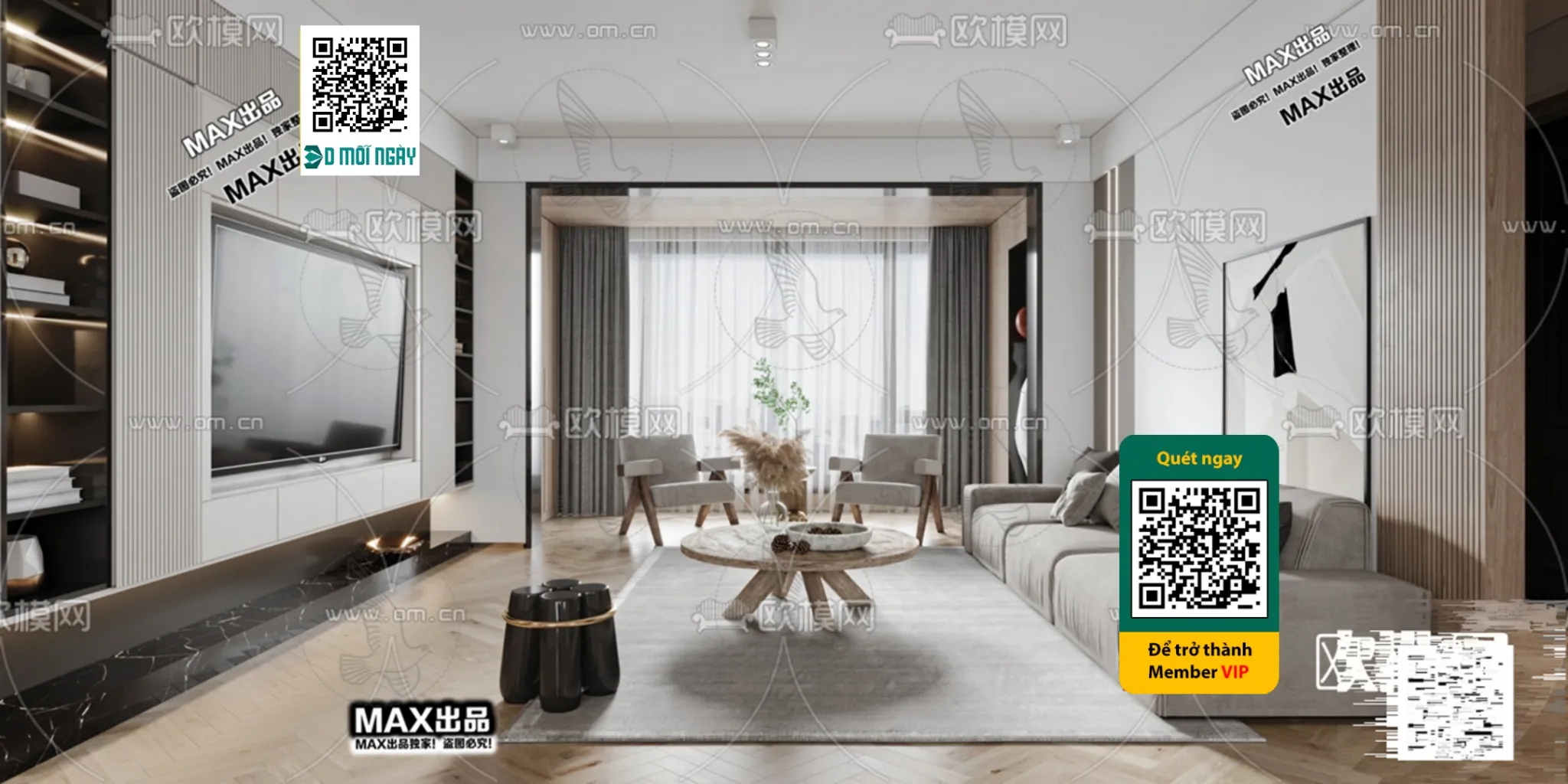 MINIMALIST STYLE - VRAY / CORONA - 3D MODEL - 5072