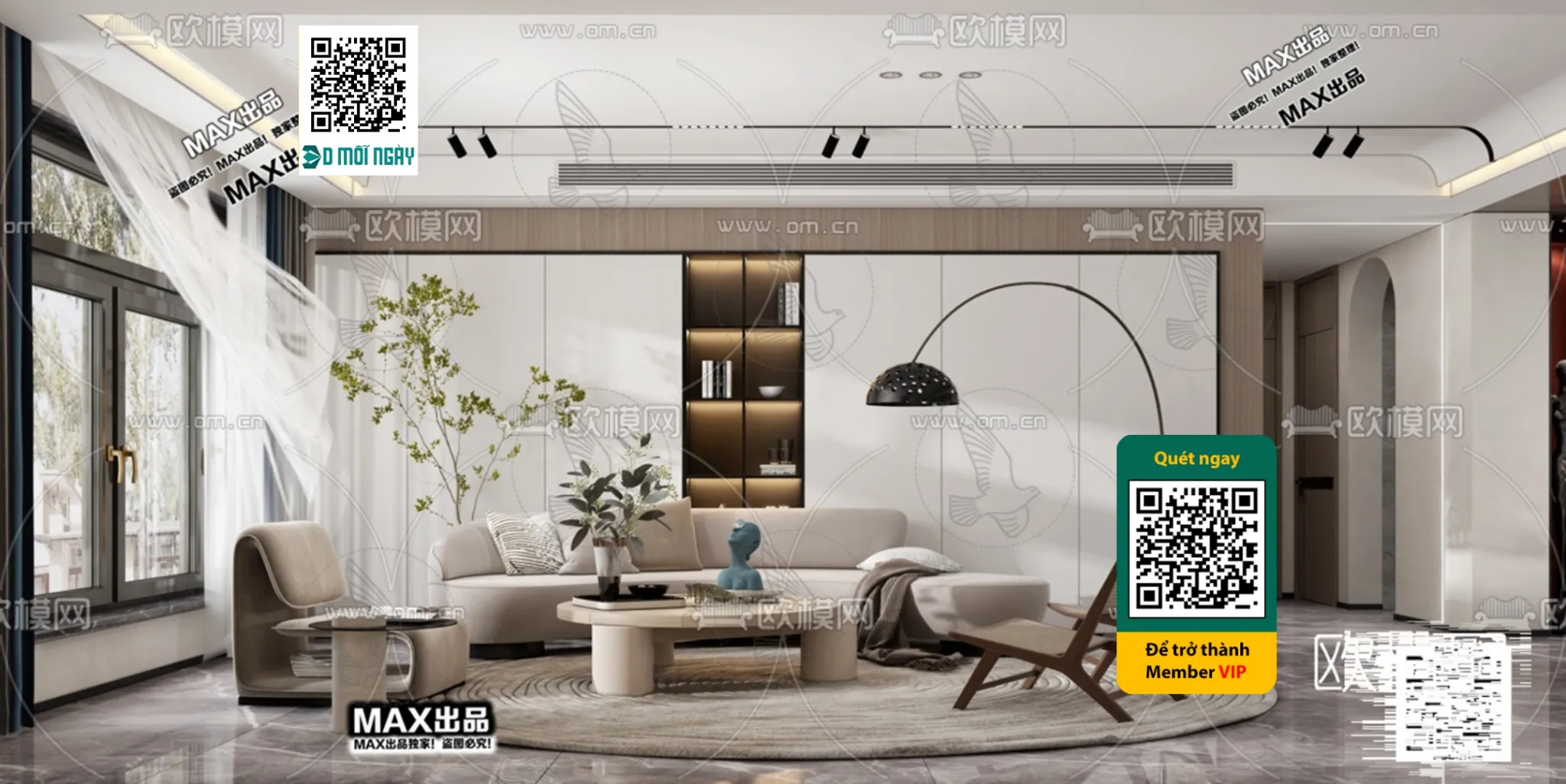 MINIMALIST STYLE - VRAY / CORONA - 3D MODEL - 5073