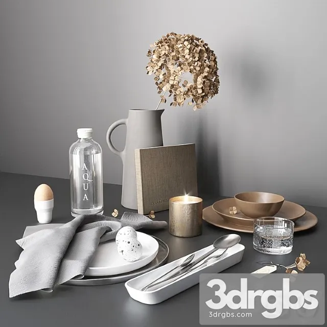 Minimalist tableware 3D Model Free