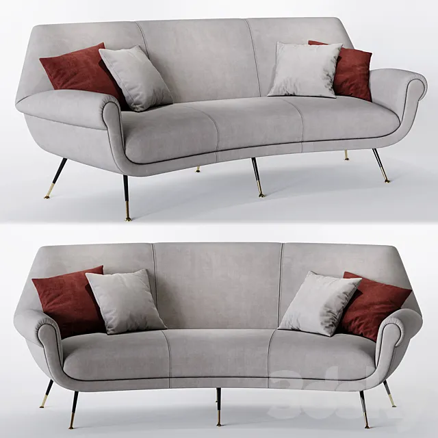 Minotti _ Albert Angled Sofa 3D Model