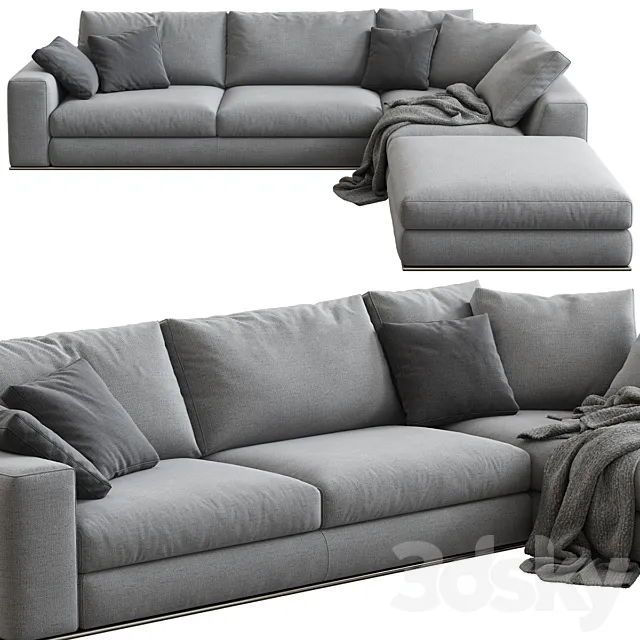 Minotti _ Hamilton Corner Sofa 3D Model