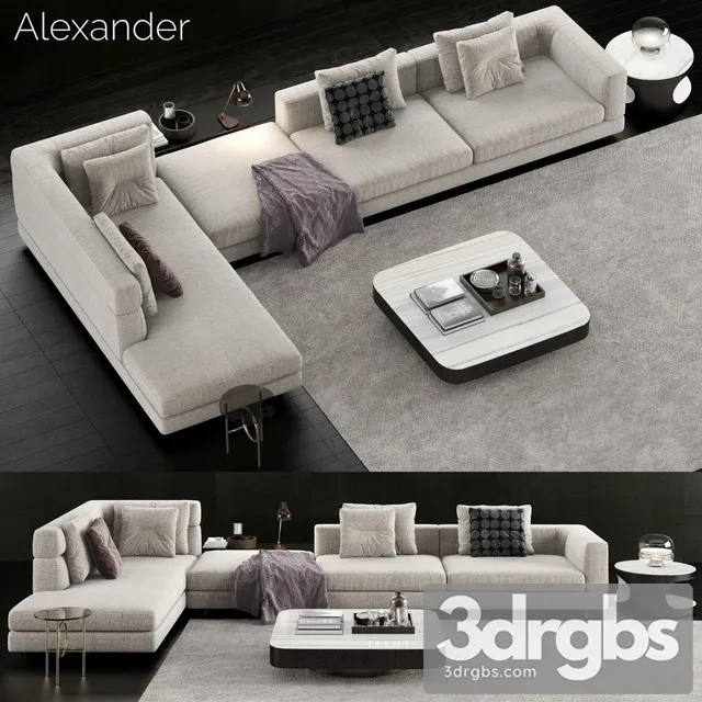 Minotti Alexander Sofa 01 3D Model Free