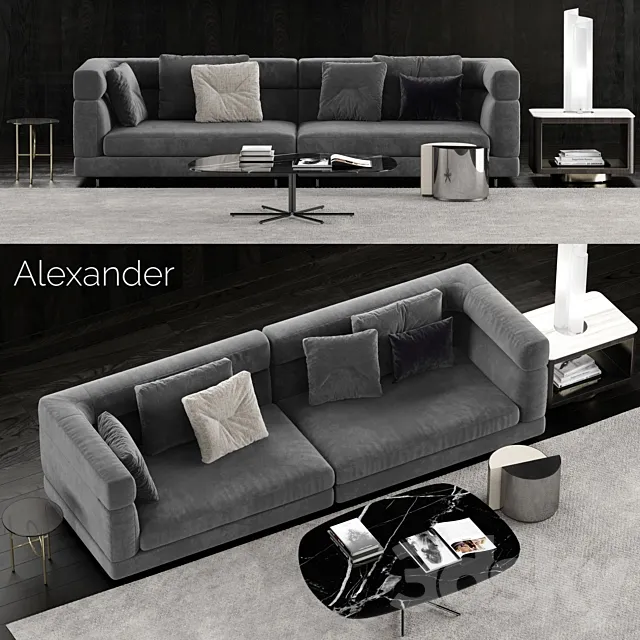 Minotti Alexander Sofa 3 3DModel