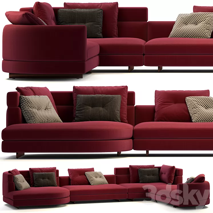 Minotti alexander sofa 3D Model