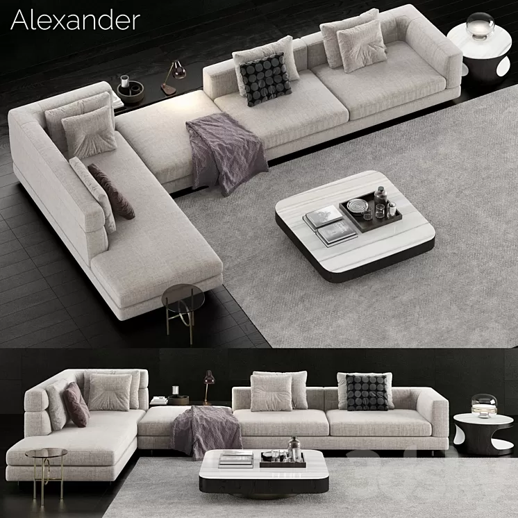 Minotti Alexander Sofa 3D Model