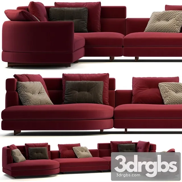Minotti alexander sofa_3 2 3D Model Free