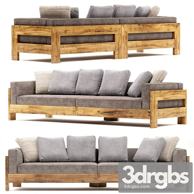 Minotti alison outdoor sofa 2 3D Model Free