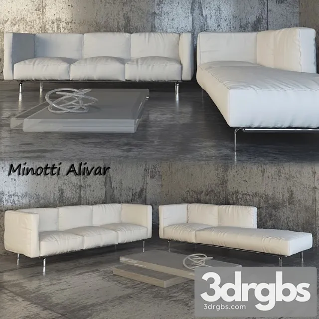 Minotti Alivar Sofa 3D Model Free