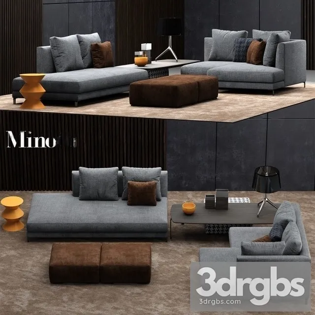 Minotti Allen Sofa 01 3D Model Free