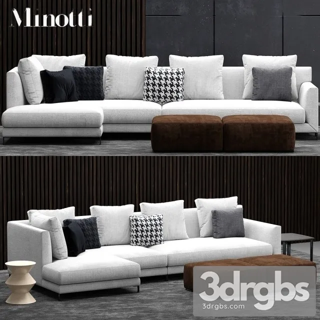 Minotti Allen Sofa 02 3D Model Free