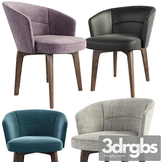 Minotti amelie dining chair 3 3D Model Free