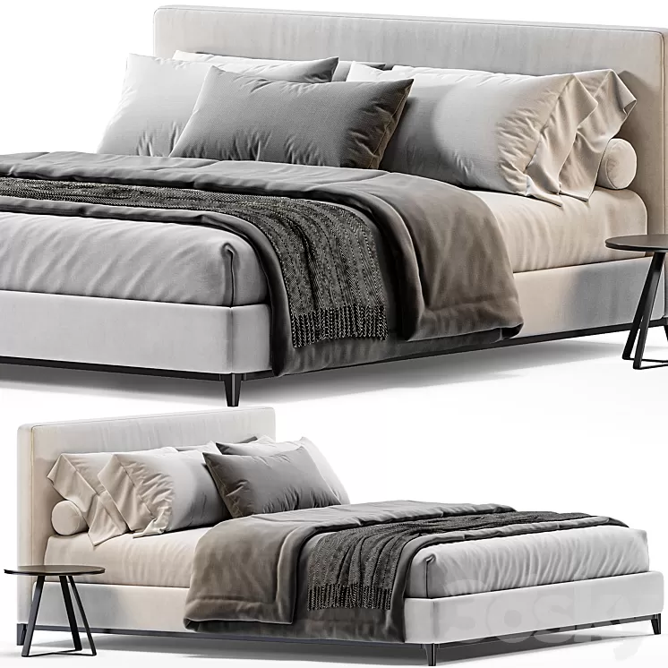 Minotti Andersen Bed 3D Model Free