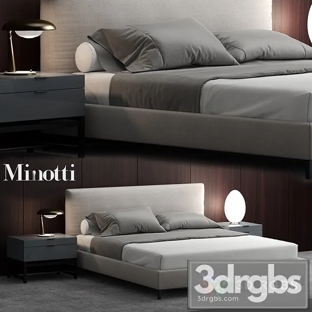 Minotti Andersen Bed 3D Model Free