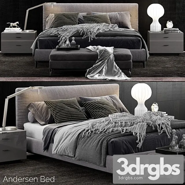 Minotti andersen bed_1 2 3D Model Free