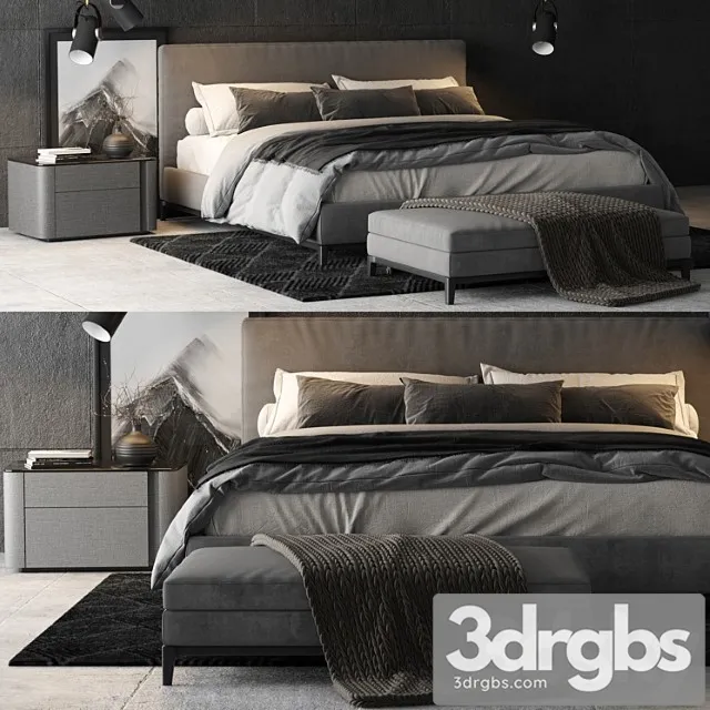 Minotti andersen bed_2 2 3D Model Free