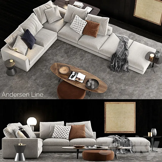 Minotti Andersen Line Sofa 1 3DModel