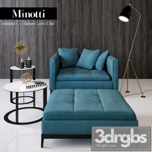 Minotti Andersen Love Chair 3D Model Free
